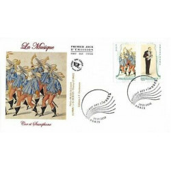 FDC - Musique, cor et saxophone - oblit 29/1/2010 Paris