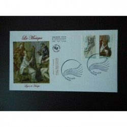 FDC - Musique, lyre et harpe - oblit 29/1/2010 Paris