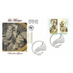 FDC - Musique, violoncelle et guitare - oblit 29/1/2010 Paris