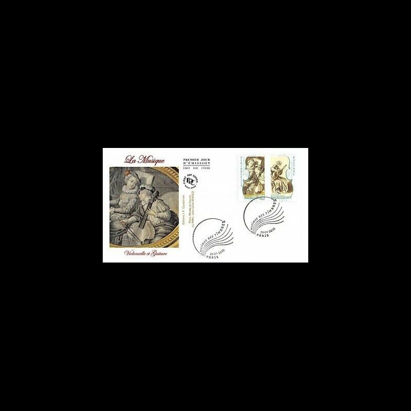 FDC - Musique, violoncelle et guitare - oblit 29/1/2010 Paris