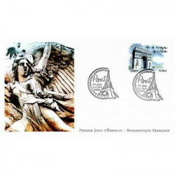 FDC LNF - Capitales européennes, Paris, Arc de Triomphe, oblit 4/11/10 Paris