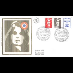 FDC soie - Marianne TVP...