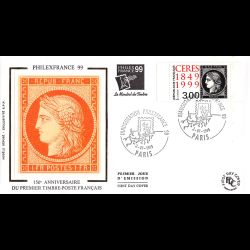 FDC soie - 10 enveloppes...