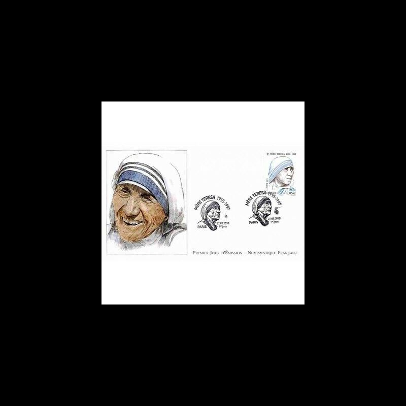 FDC LNF - Mère Teresa - oblit 27/5/2010 Paris