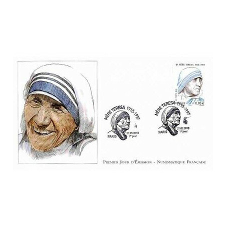 FDC LNF - Mère Teresa - oblit 27/5/2010 Paris