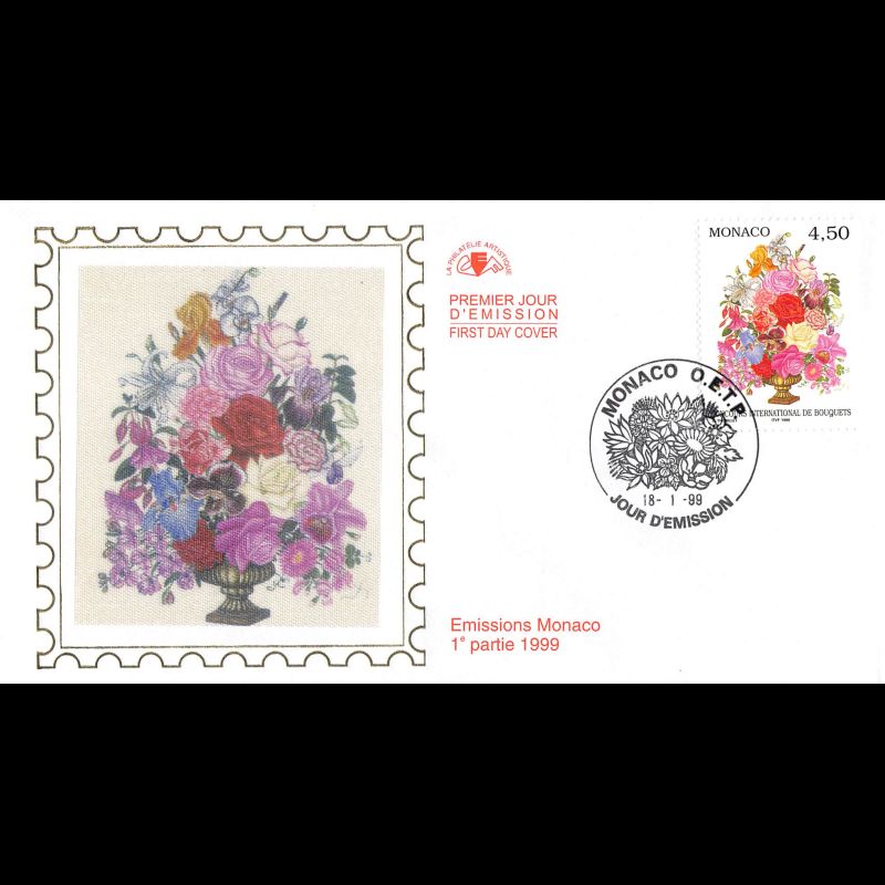 CEF soie - Concours de Bouquets, oblit 18/1/99