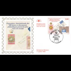CEF soie - Exposition Monaco 99, oblit 18/1/99