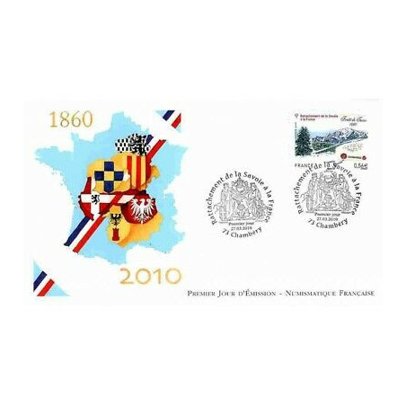 FDC LNF - Rattachement de la Savoie à la France - oblit 27/3/2010 Chambéry