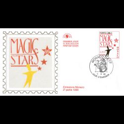 CEF soie - Monte Carlo Magic Star, oblit 6/9/99