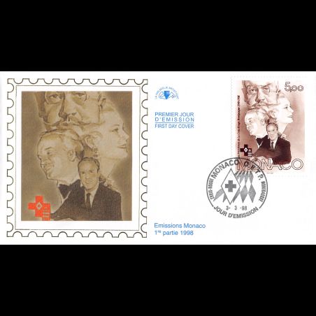 CEF soie - Croix-Rouge 98, oblit 3/3/98