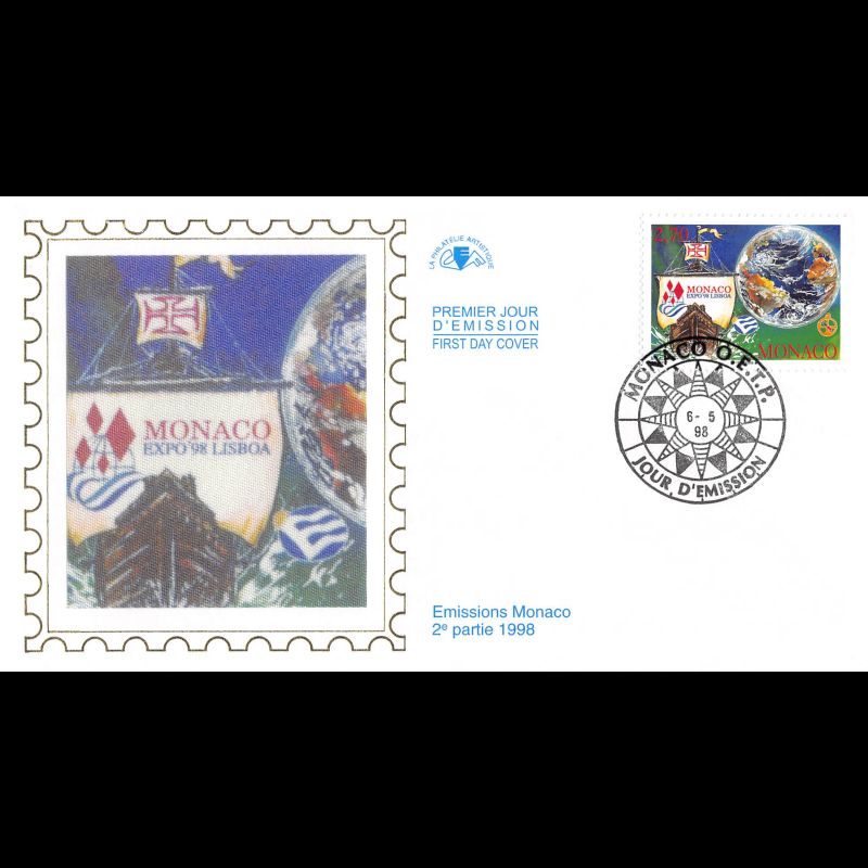 CEF soie - Exposition universelle de Lisbonne, oblit 6/5/98
