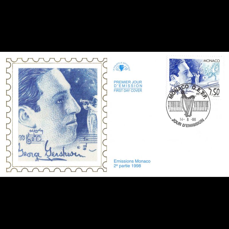 CEF soie - George Gershwin, oblit 14/8/98