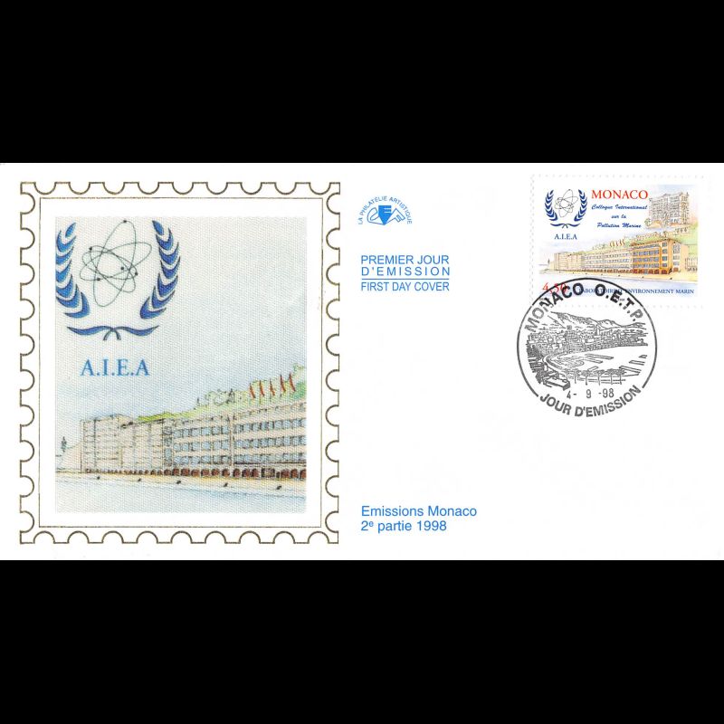 CEF soie - Colloque pollution marine, oblit 4/9/98