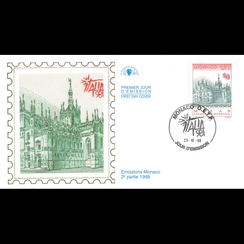 CEF soie - Expo Internationale Milan 98, oblit 23/10/98