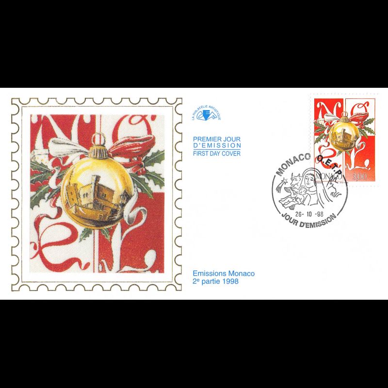 CEF soie - Noël 1998 (2 env.), oblit 26/10/98