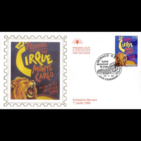 CEF soie - Festival du Cirque 99, oblit 20/11/98