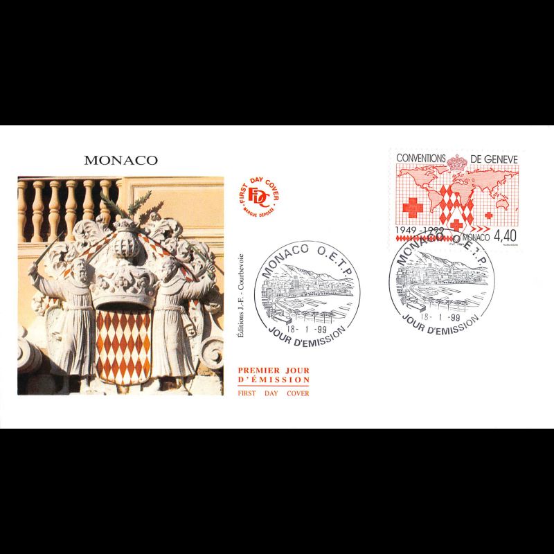 FDC JF - Conventions de Genève, oblit 18/1/99