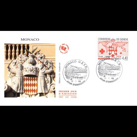 FDC JF - Conventions de Genève, oblit 18/1/99