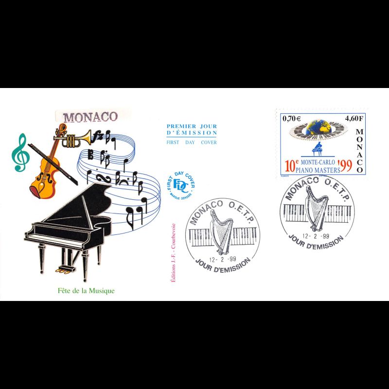 FDC JF - Piano Masters, oblit 12/2/99