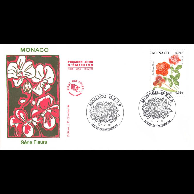 FDC JF - Rose Jubilé, oblit 14/2/99