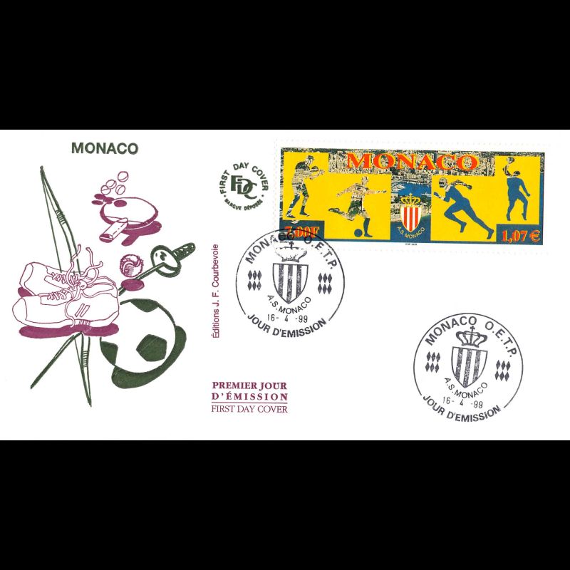 FDC JF - 75e Ann. de l'A.S.M. (2 env.), oblit 16/4/99