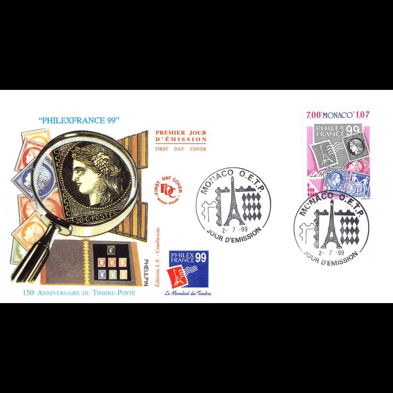 FDC JF - Exposition Philexfrance 99, oblit 2/7/99