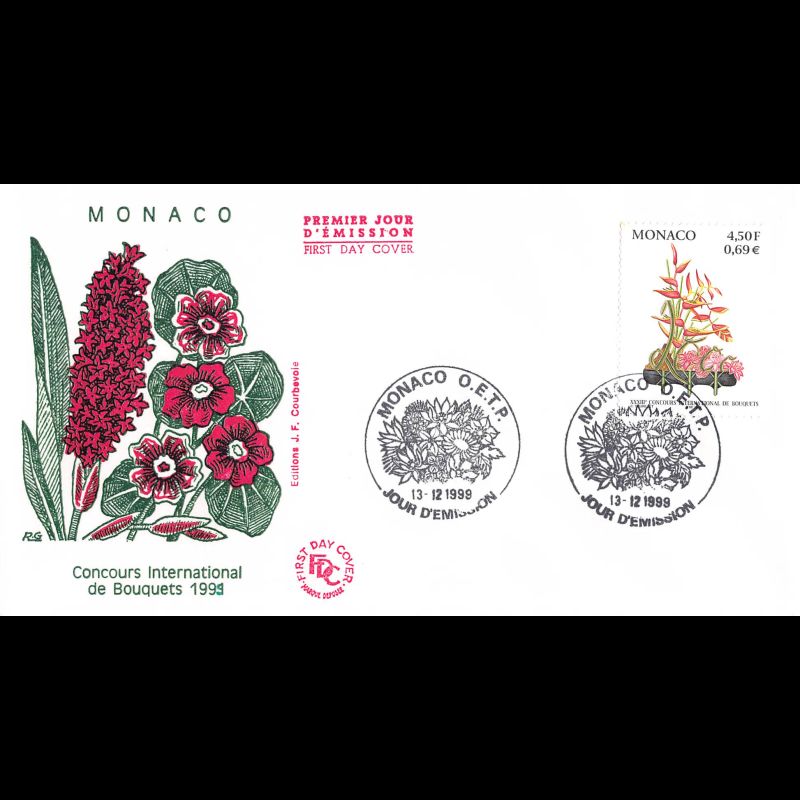 FDC JF - Concours de Bouquets, oblit 13/12/99
