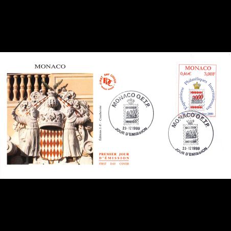 FDC JF - Exposition "Monaco 2000", oblit 23/12/99