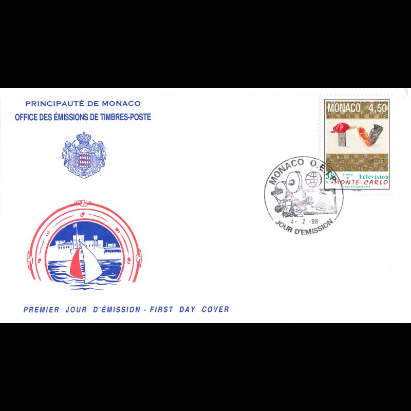 FDC - Festival de Télévision, oblit 4/2/98