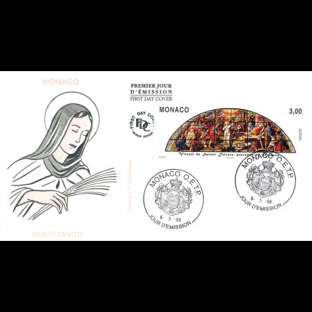 FDC JF - Europa 98, Sainte Dévote, oblit 6/5/98