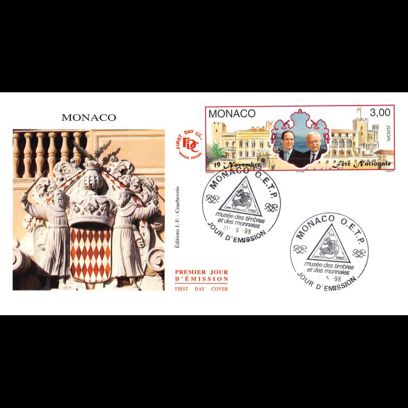 FDC JF - Europa 98, Fête Nationale, oblit 31/5/98