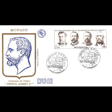 FDC JF - Prince Albert 1er, oblit 6/5/98