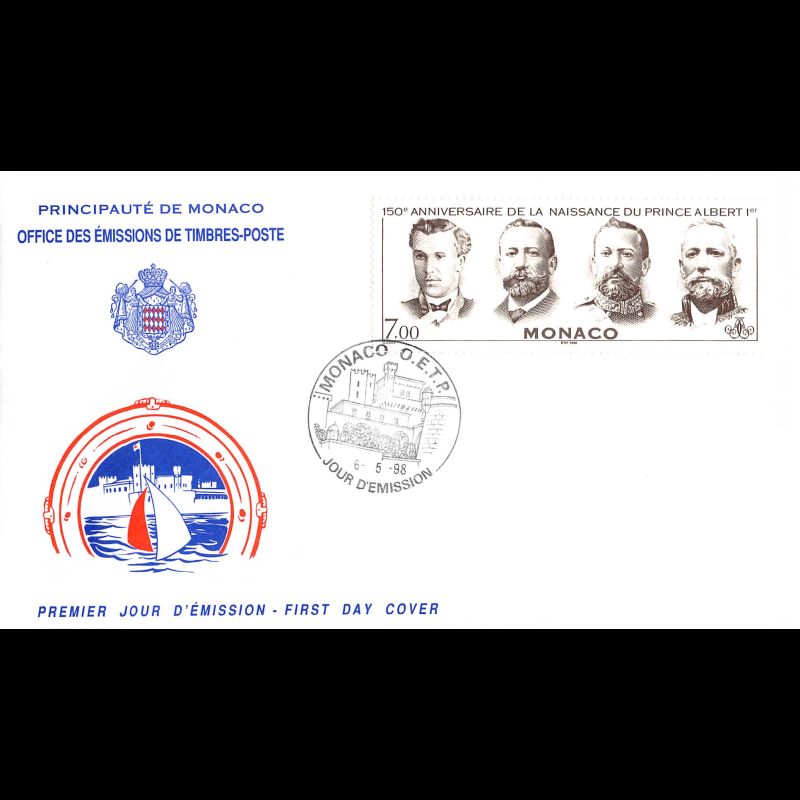 FDC - Prince Albert 1er, oblit 6/5/98