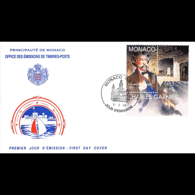 FDC - Charles Garnier, oblit 6/5/98