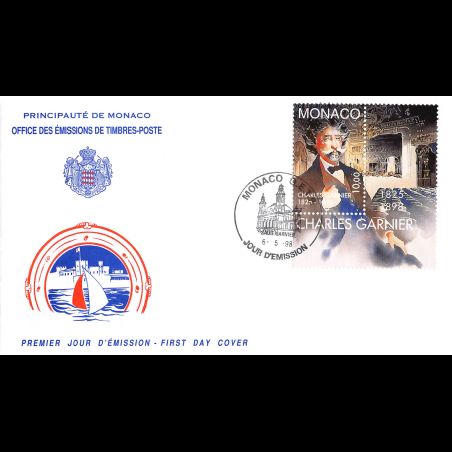 FDC - Charles Garnier, oblit 6/5/98