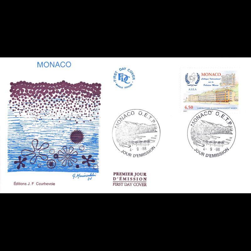 FDC JF - Colloque pollution marine, oblit 4/9/98