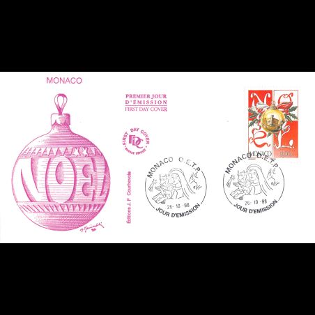 FDC JF - Noël 1998 (2 env.), oblit 26/10/98