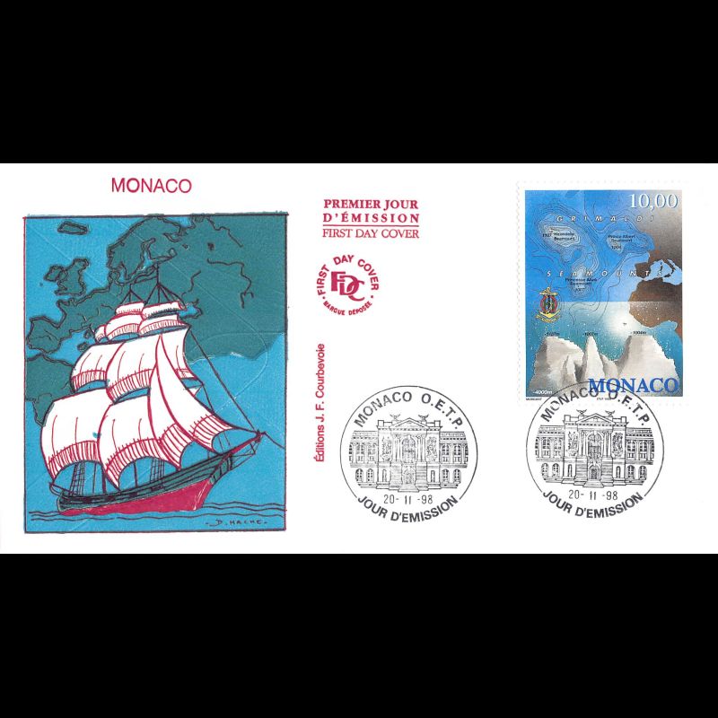 FDC JF - Monts sous-marins, oblit 20/11/98