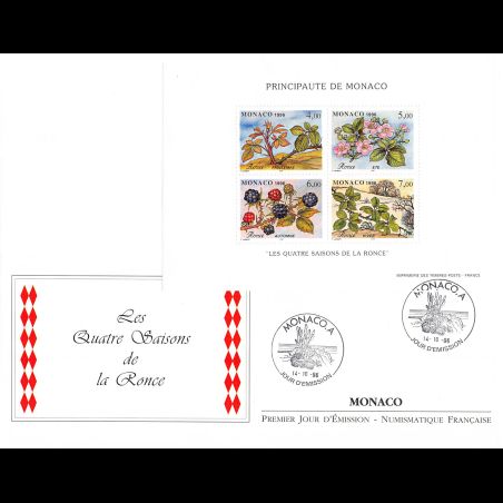 FDC GF LNF - Les quatre saisons de la ronce, oblit 14/10/96
