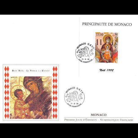 FDC GF LNF - La Vierge et l'Enfant, oblit 26/10/98