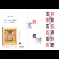 FDC GF soie - Carnet entier...