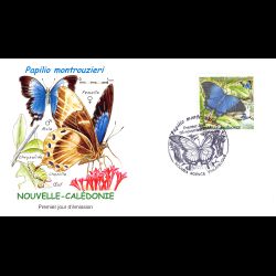 FDC - Papillon bleu, oblit...