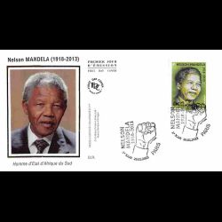 FDC soie - Nelson Mandela,...
