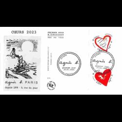 FDC soie - Cœur Agnès B. -...