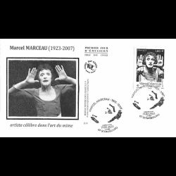 FDC soie - Marcel Marceau -...