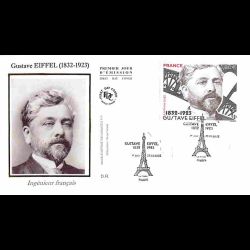 FDC soie - Gustave Eiffel -...
