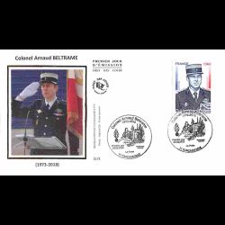 FDC soie - Colonel Arnaud...