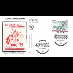 FDC soie - 80 ans du chant...