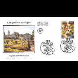 FDC soie - Les jardins...