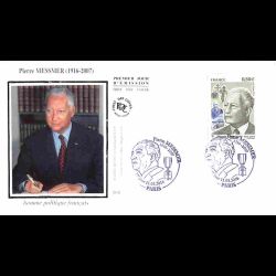 FDC soie - Pierre Messmer -...